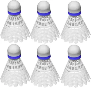 Totority 6 Pack Boys and Girls Badminton Balls Plastic Shuttlecocks Light Weight for Training Exercise and Family Fun