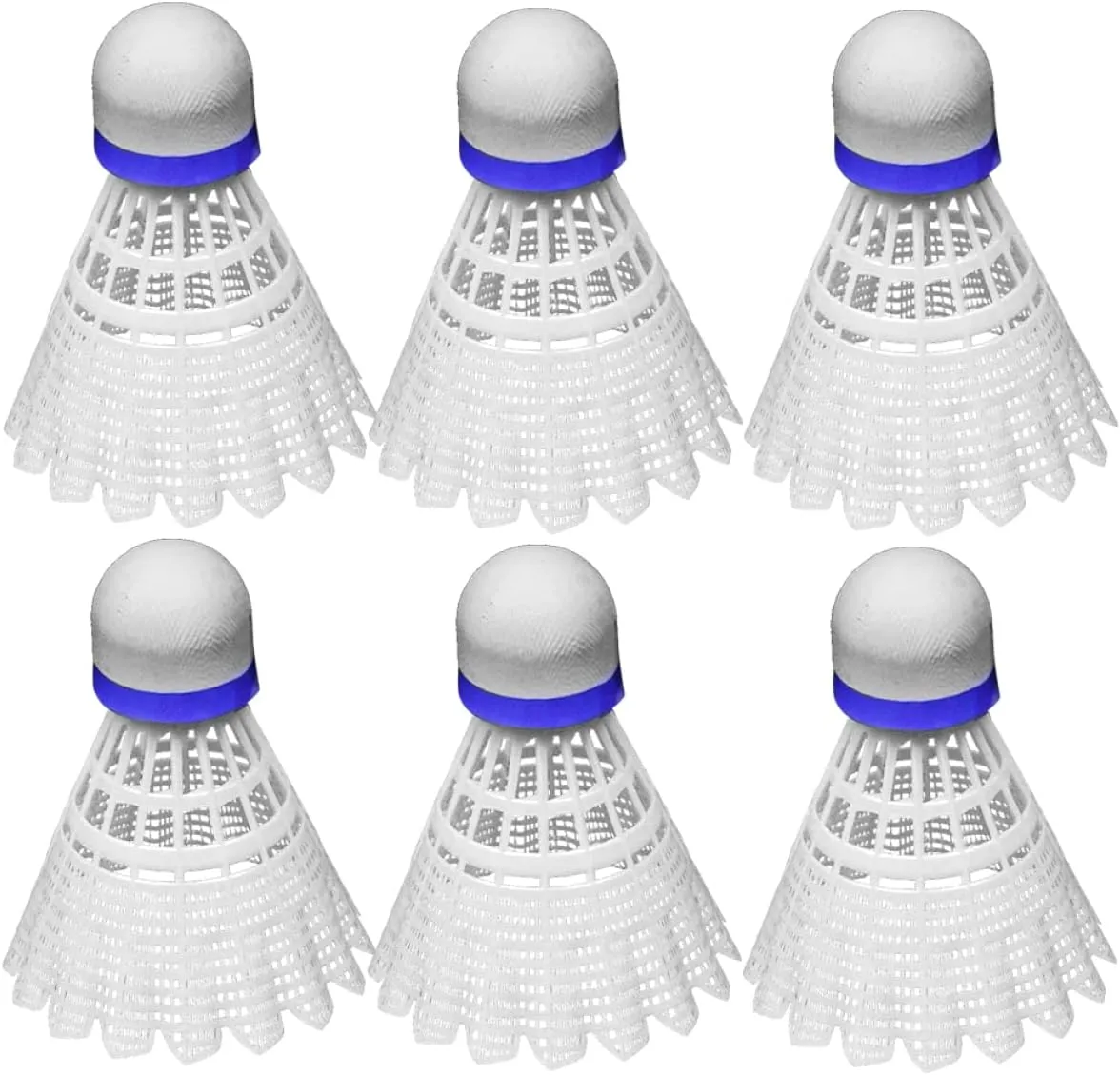 Totority 6 Pack Boys and Girls Badminton Balls Plastic Shuttlecocks Light Weight for Training Exercise and Family Fun