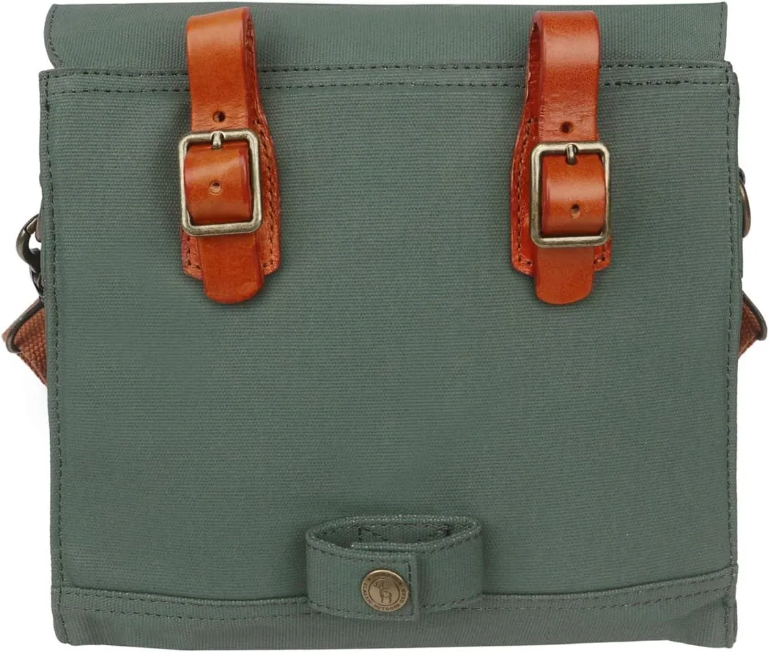 TOURBON Canvas Cycling Bike Handlebar Bag Bicycle Saddlebags Shoulder Messenger Storage