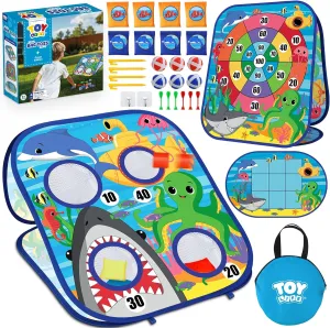 TOY Life Bean Bag Toss Game Set - Corn Hole Outdoor Toys for Kids and Toddlers 3-5