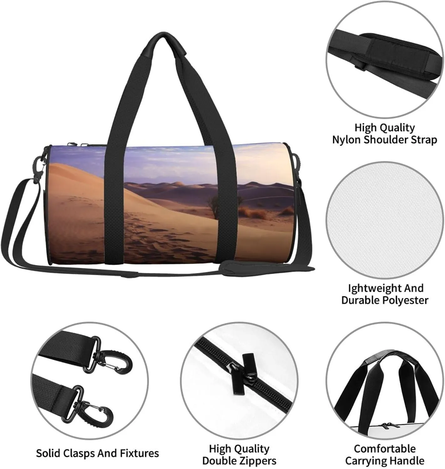 Travel Duffel Bag Desert Weekender Overnight Bag For Men Women Large Capacity Sports Gym Bag Canvas Carry On Tote Bags For Travel Yoga