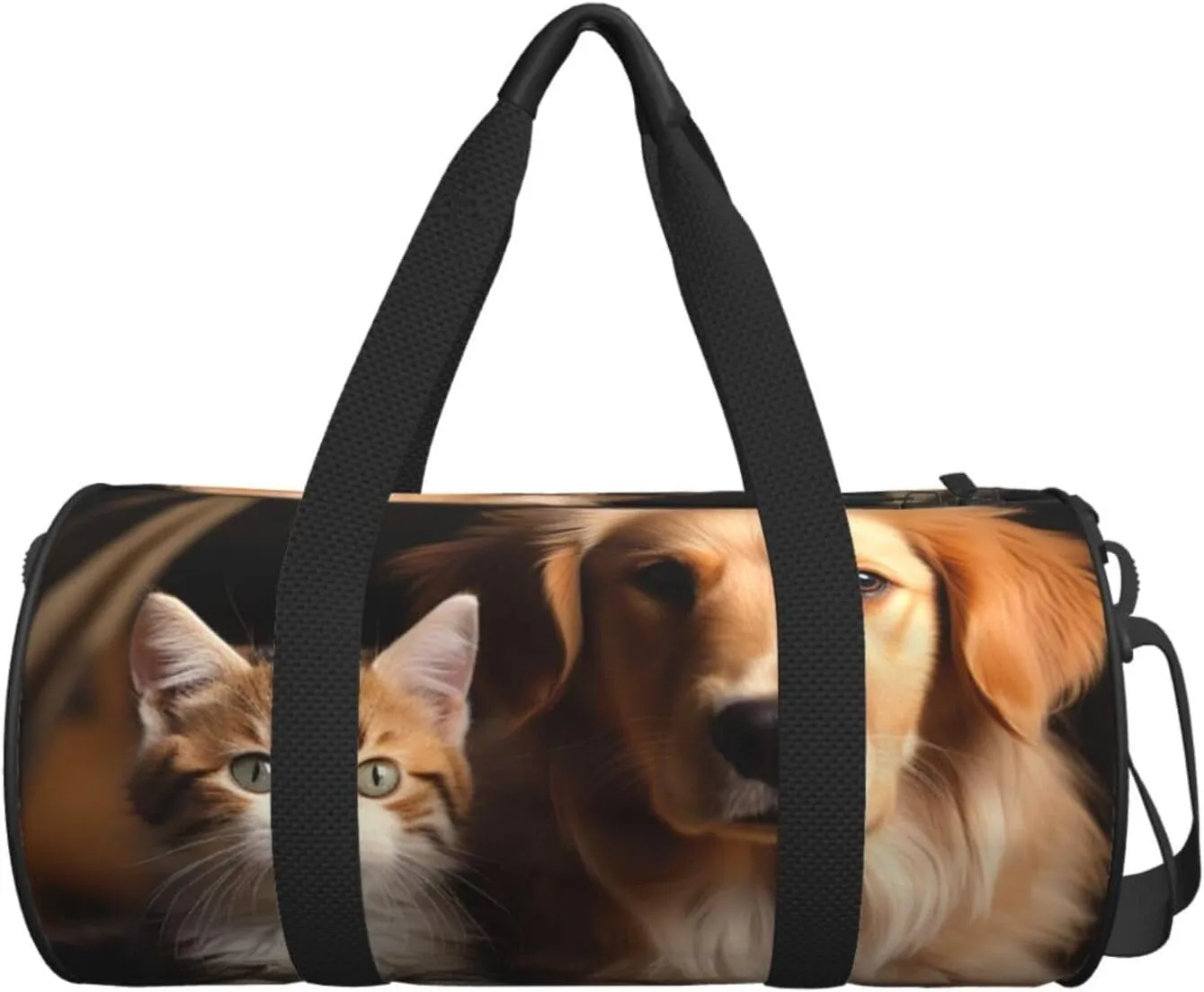 Travel Duffel Bag Dog And Cat Weekender Overnight Bag For Men Women Large Capacity Sports Gym Bag Canvas Carry On Tote Bags For Travel Yoga