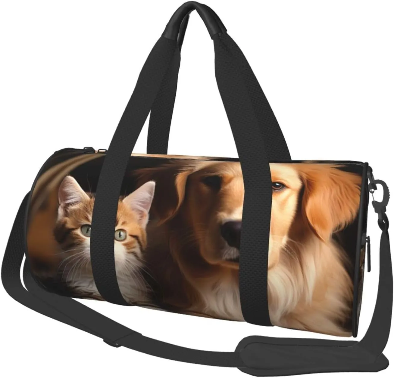 Travel Duffel Bag Dog And Cat Weekender Overnight Bag For Men Women Large Capacity Sports Gym Bag Canvas Carry On Tote Bags For Travel Yoga