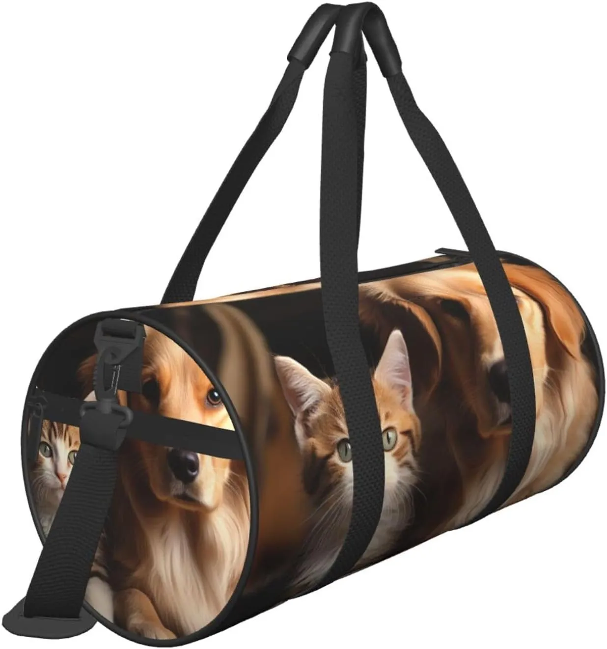 Travel Duffel Bag Dog And Cat Weekender Overnight Bag For Men Women Large Capacity Sports Gym Bag Canvas Carry On Tote Bags For Travel Yoga
