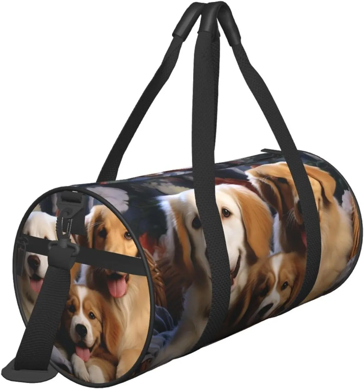 Travel Duffel Bag Dog Baskets And Dogs Weekender Overnight Bag For Men Women Large Capacity Sports Gym Bag Canvas Carry On Tote Bags For Travel Yoga