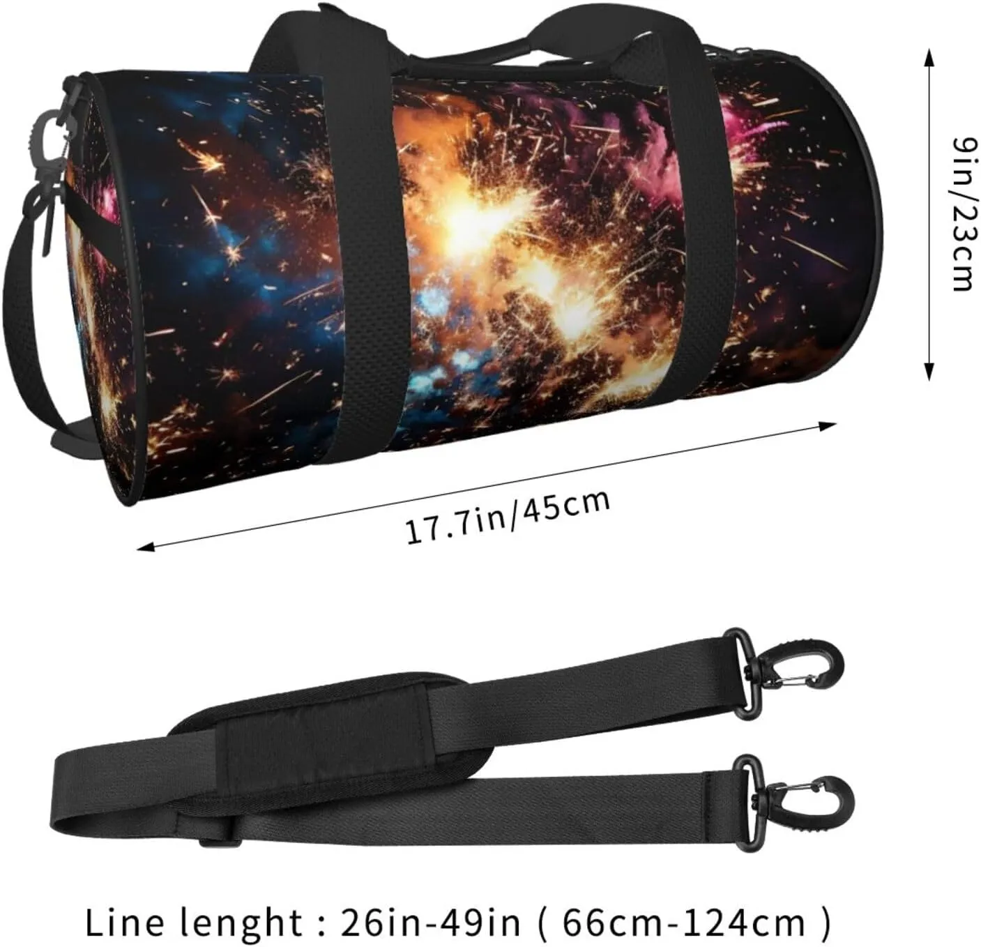 Travel Duffel Bag Explosion Firework Weekender Overnight Bag For Men Women Large Capacity Sports Gym Bag Canvas Carry On Tote Bags For Travel Yoga