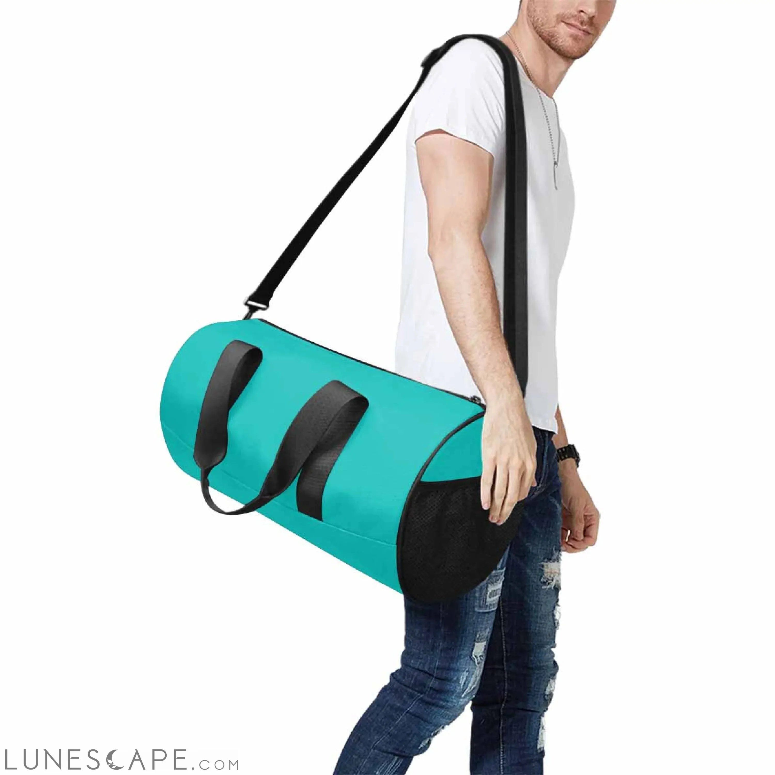 Travel Duffel Bag - Greenish Blue - Carry