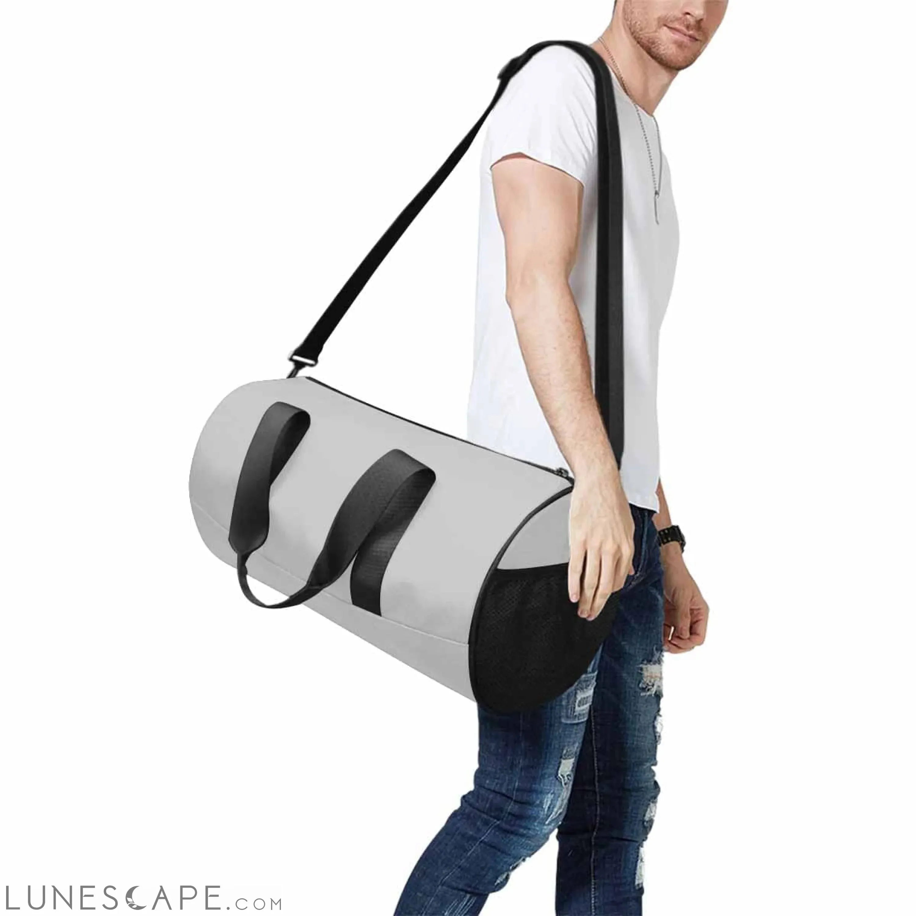 Travel Duffel Bag - Light Grey - Carry