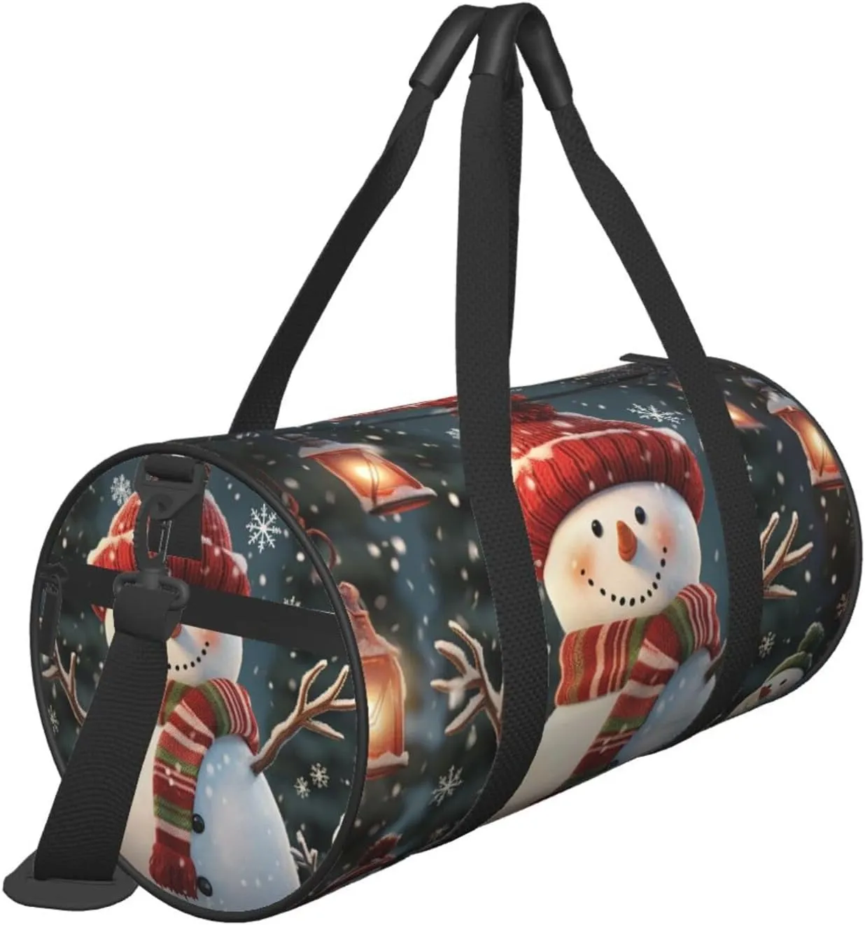 Travel Duffel Bag Merry Christmas Cute Snowman Weekender Overnight Bag For Men Women Large Capacity Sports Gym Bag Canvas Carry On Tote Bags For Travel Yoga