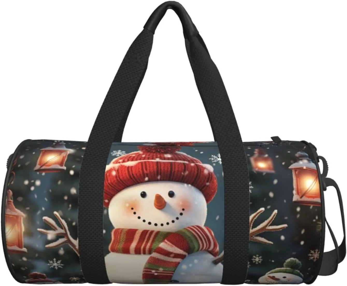 Travel Duffel Bag Merry Christmas Cute Snowman Weekender Overnight Bag For Men Women Large Capacity Sports Gym Bag Canvas Carry On Tote Bags For Travel Yoga