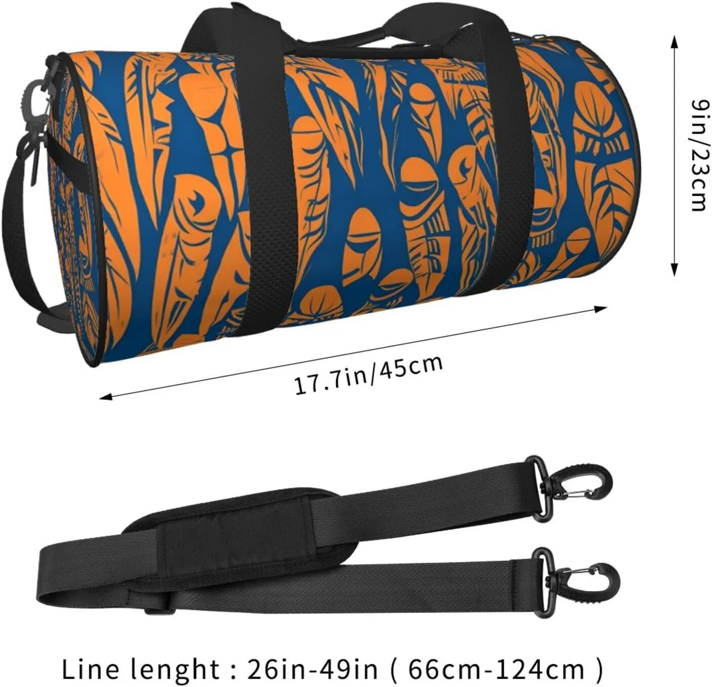 Travel Duffel Bag Orange And Blue People Weekender Overnight Bag For Men Women Large Capacity Sports Gym Bag Canvas Carry On Tote Bags For Travel Yoga