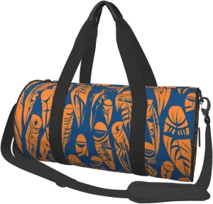 Travel Duffel Bag Orange And Blue People Weekender Overnight Bag For Men Women Large Capacity Sports Gym Bag Canvas Carry On Tote Bags For Travel Yoga