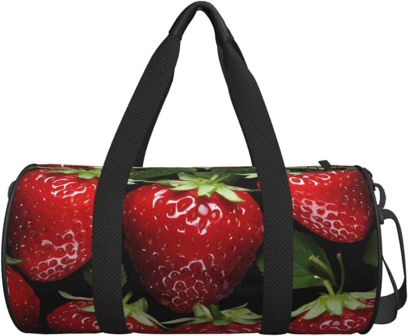 Travel Duffel Bag Red Strawberry Weekender Overnight Bag For Men Women Large Capacity Sports Gym Bag Canvas Carry On Tote Bags For Travel Yoga