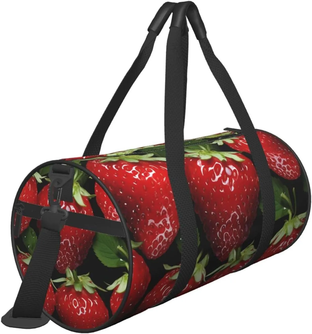 Travel Duffel Bag Red Strawberry Weekender Overnight Bag For Men Women Large Capacity Sports Gym Bag Canvas Carry On Tote Bags For Travel Yoga