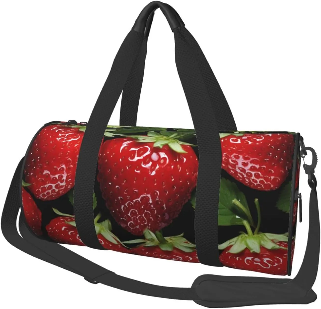 Travel Duffel Bag Red Strawberry Weekender Overnight Bag For Men Women Large Capacity Sports Gym Bag Canvas Carry On Tote Bags For Travel Yoga