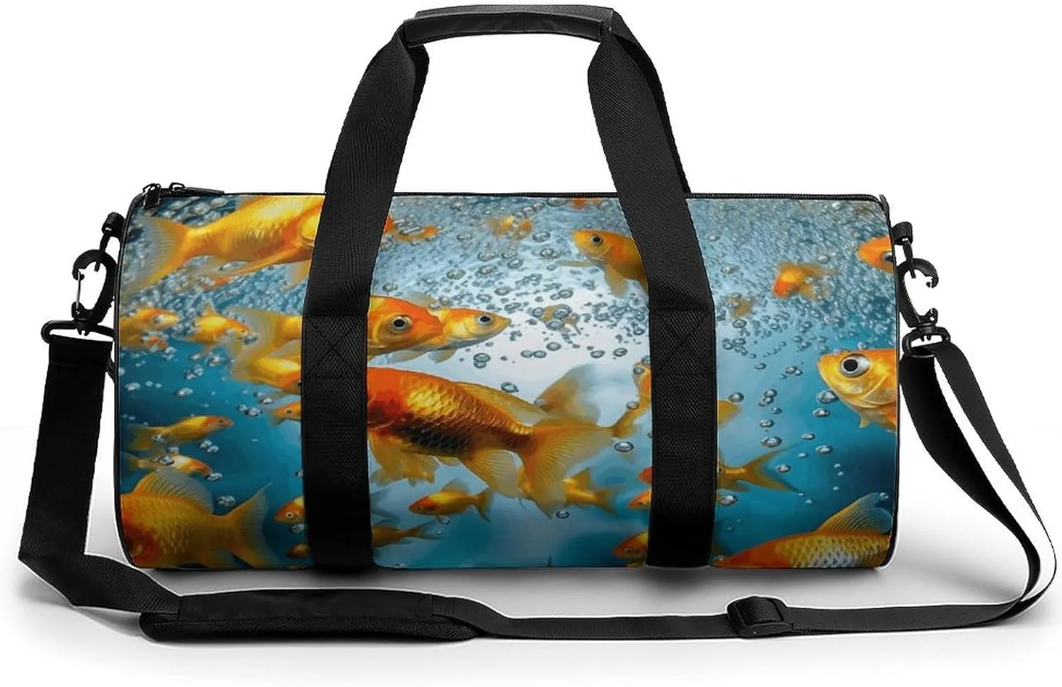Travel Duffel Bag Weekender Bags for Men Women Large Capacity Overnight Bags Fish in Water Travel Sports Gym Bag Canvas Carry On Tote Bags for Travel Yoga