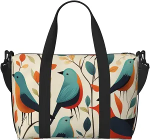 Travel Duffel Bags Personal Item Bag Carry On Luggage Bag Training Handbag Lightweight Waterproof Sports Gym Bag Flock of Birds Weekender Bag for Women Men, Black, One Size, Travel Duffle