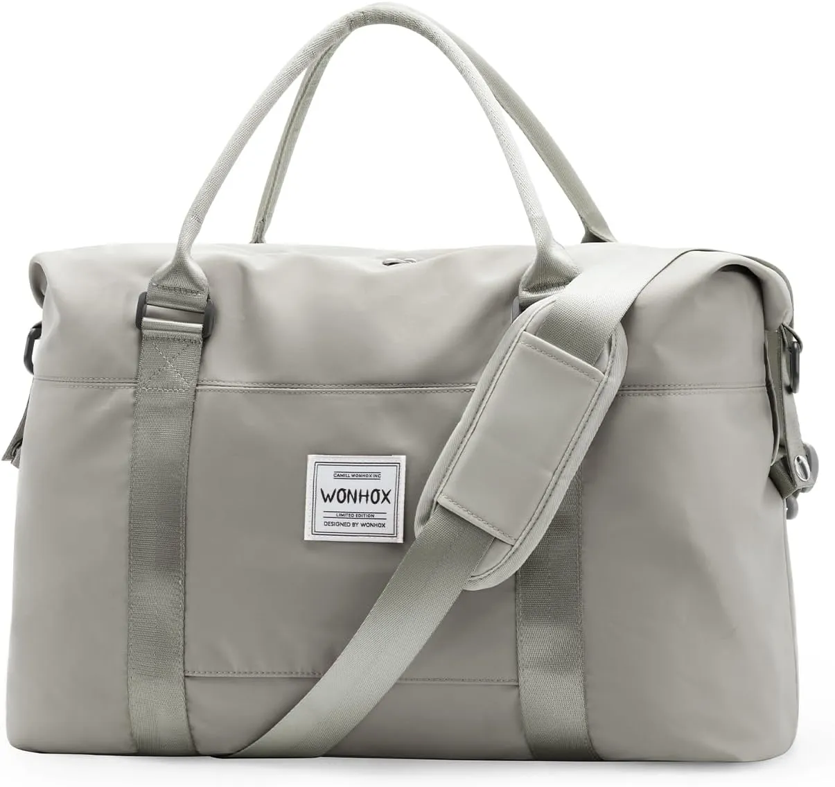 Travel Duffel Bag,Waterproof Duffel Gym Tote Bag Personal Item Bag,Large Sports Weekender Carry On Overnight Bags for Women with Wet Pocket,Duffel Hospital Bag,GreyBrown