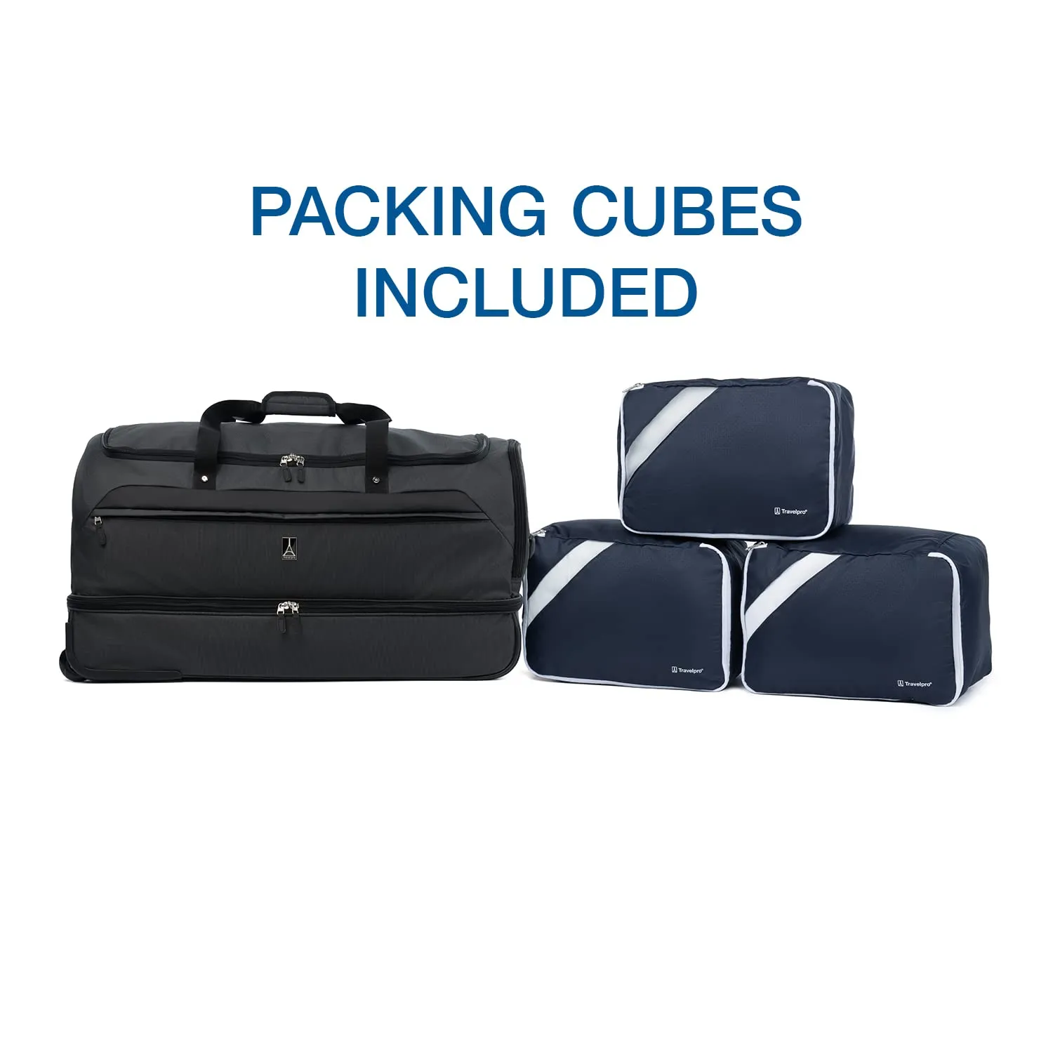 Travelpro Roadtrip 30 Drop-Bottom Rolling Duffel with Packing Cubes U3