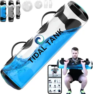 Tube - The Original Aqua Bag - Water Weight Bag 70 lbs - Adjustable Workout Sand Bags Weights Alternative - Portable Sandbag Fitness Equipment Set for Home Exercise Gym- Including App Videos
