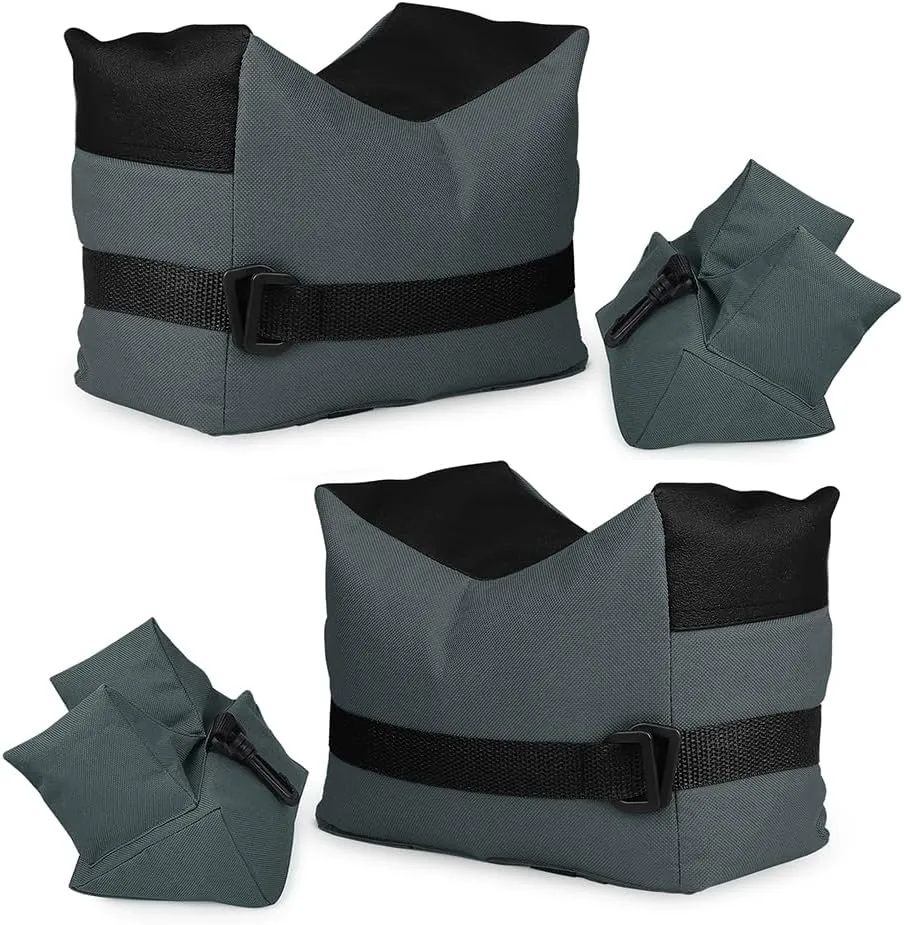 Twod Outdoor Shooting Rest Bags - Target Sports Bench Rest with Front & Rear Support SandBag Stand Holders for Gun Rifle Shooting Hunting Photography - Unfilled