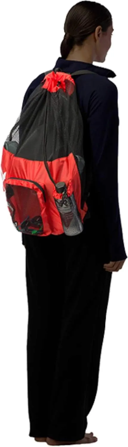 TYR Big Mesh Mummy Backpack, Red/Navy, Medium