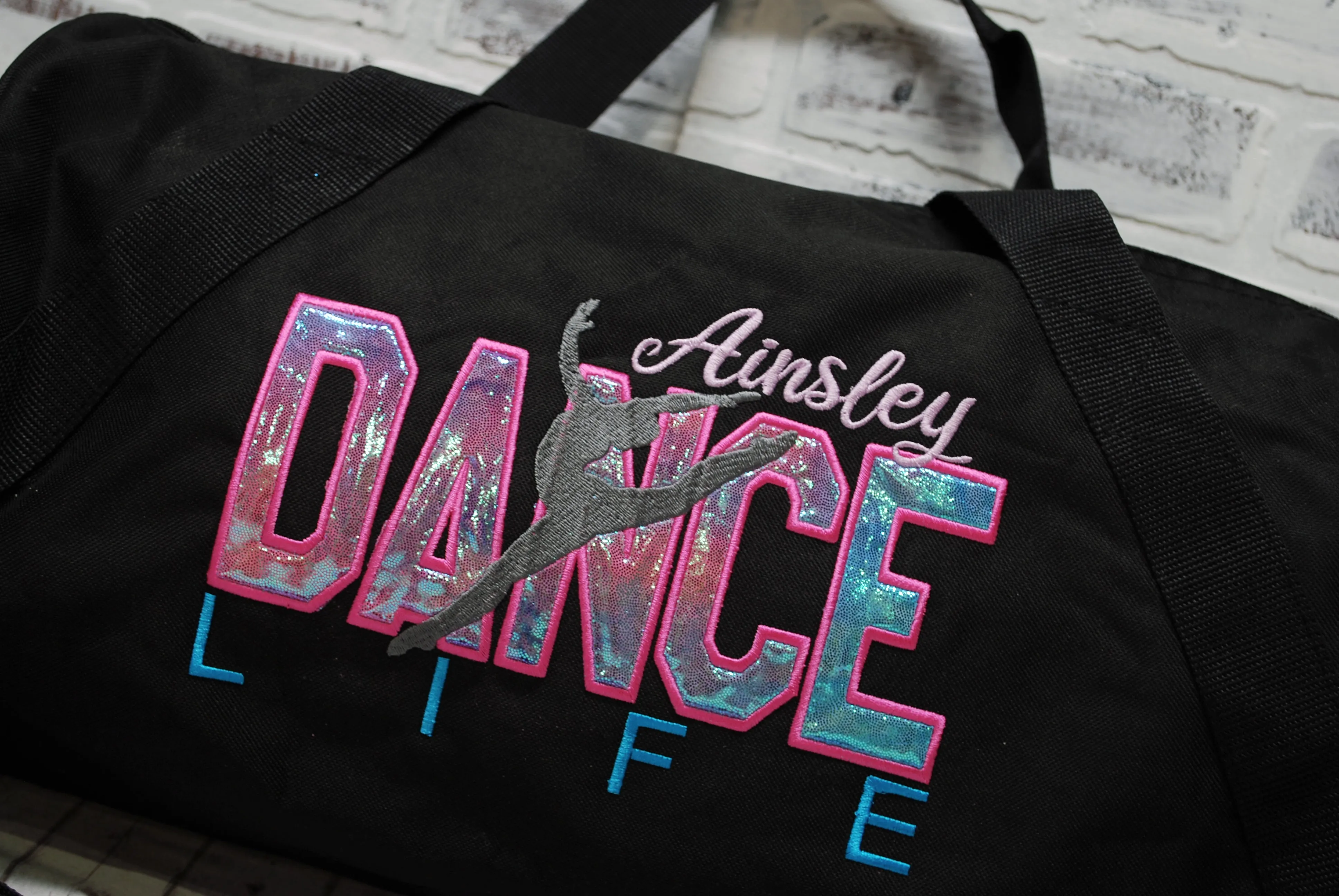 Unicorn Ombre Personalized Dance Tote or Duffle Bag