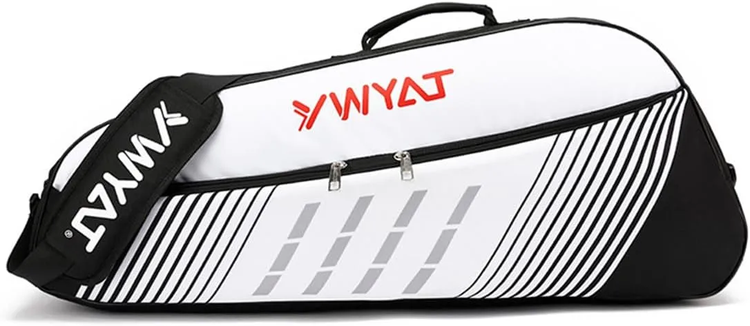 UNISTRENGH 3 Racket Tennis Bag Attached Adjustable Detachable Shoulder Strap, Unisex Super Roomy Lightweight Waterproof Racquet Bag for Tennis, Badminton