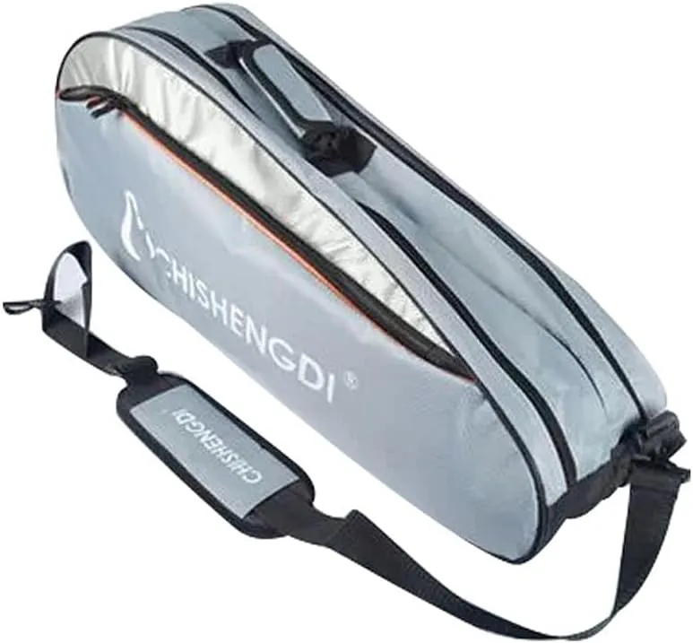 UNISTRENGH Badminton Racket Shoulder Bag Backpack with Shoe Compartment, Multifunction 6 Racquets Tennis Bag for Men and Women, 12 Rackets Bag