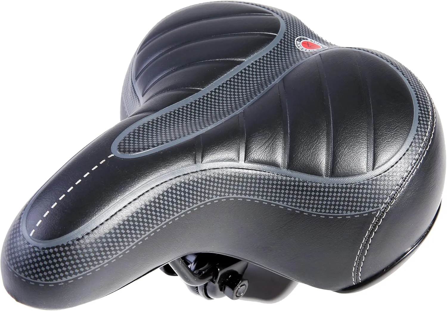 UNISTRENGH Comfortable Bike Seat for Men and Women - Oversize Bicycle Saddle with Safety Reflective Tape Soft Cushion Fit for Mountain Bike, Road Bicycle, Hybrid, Cruiser and Stationary Exercise Bike