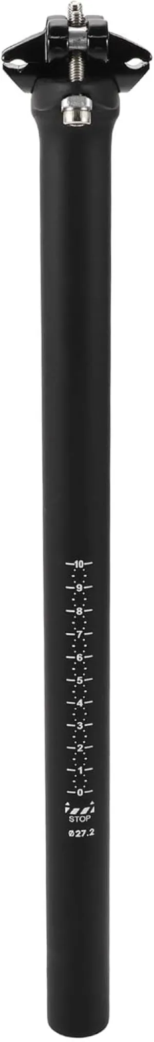 Universal 27.2x350mm Matte Black Bike Seat Posts Shock Absorbing Bike Saddle Post Seat Tube Carbon Fiber 1 Pc