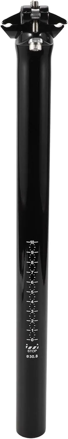Universal 30.8x350mm Gloss Black Bike Seat Posts Shock Absorbing Bike Saddle Post Seat Tube Carbon Fiber 1 Pc