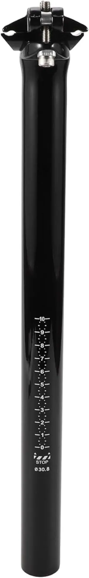 Universal 30.8x350mm Gloss Black Bike Seat Posts Shock Absorbing Bike Saddle Post Seat Tube Carbon Fiber 1 Pc