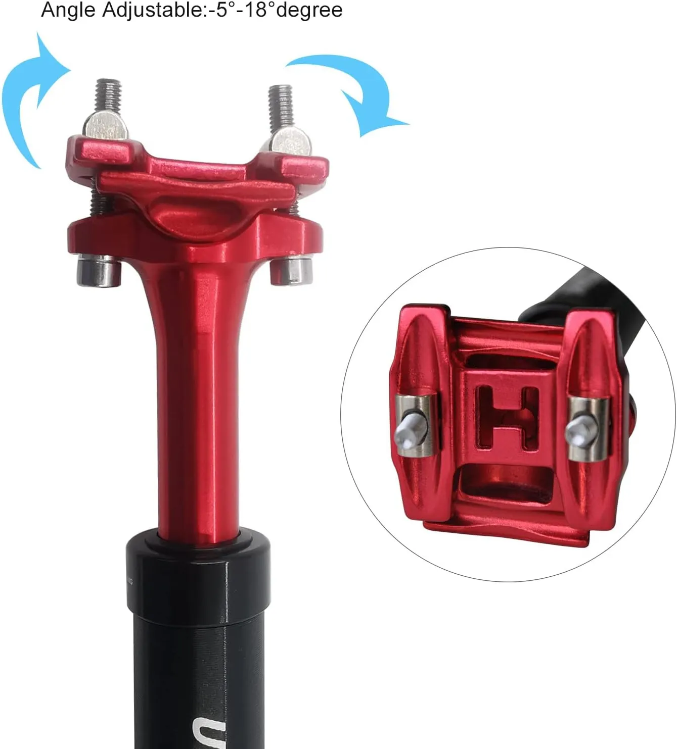 UPANBIKE Bike Suspension Seatpost 400mm Length φ27.2mm 28.6mm 30.9mm 31.6mm Shock Absorber Seat Post for Mountain Bike Seat Post BMX Road Bike