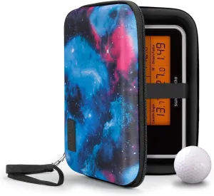 USA Gear Golf Launch Monitor Case, Swing Caddie Hard Case with Scratch Resistant Interior, Water Resistant Exterior - Compatible with Swing Caddie SC300i, Voice Caddie, Garmin R10 and more - Galaxy