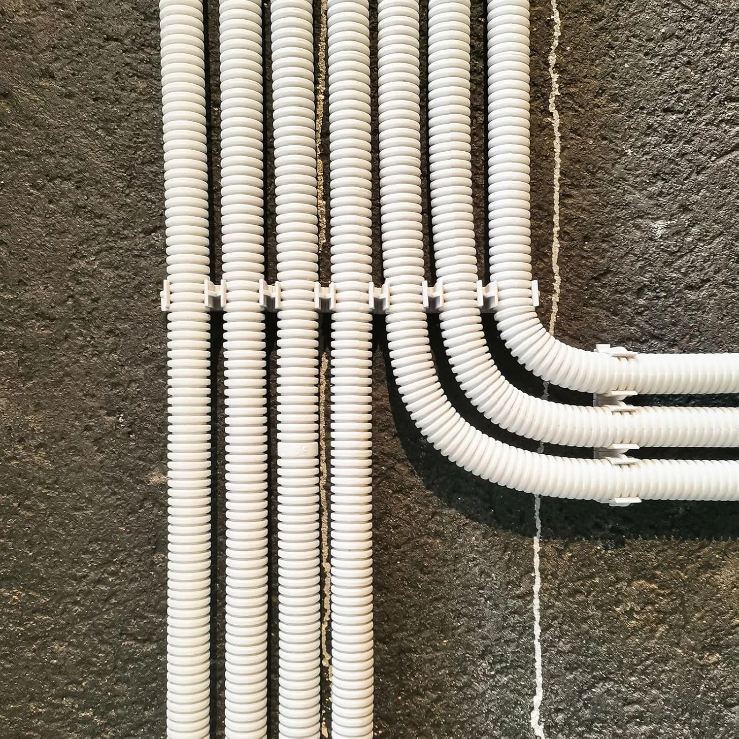 uxcell 3/8 Inch x 100 Ft Split Wire Loom Tubing, Guard Convoluted Flex, Protective Split Cable Conduit, Flexible Wire Protector Tubing, Electrical Cord Cover, Black