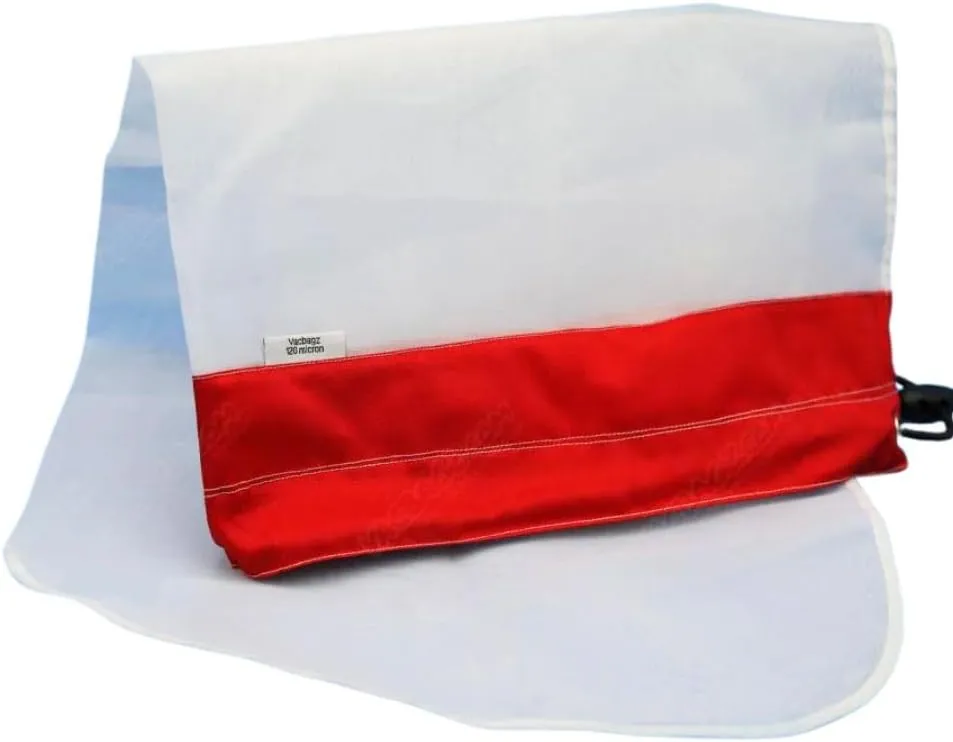 Vacbagz Swimming Pool Vacuum Bag 120 Micron Standard Fine Debris Leaf Bag Red | Compatible with Hammerhead, The Bottom Feeder, Riptide, and Power Vac & More! (13" W x 22" L, 120 Micron Standard Fine)