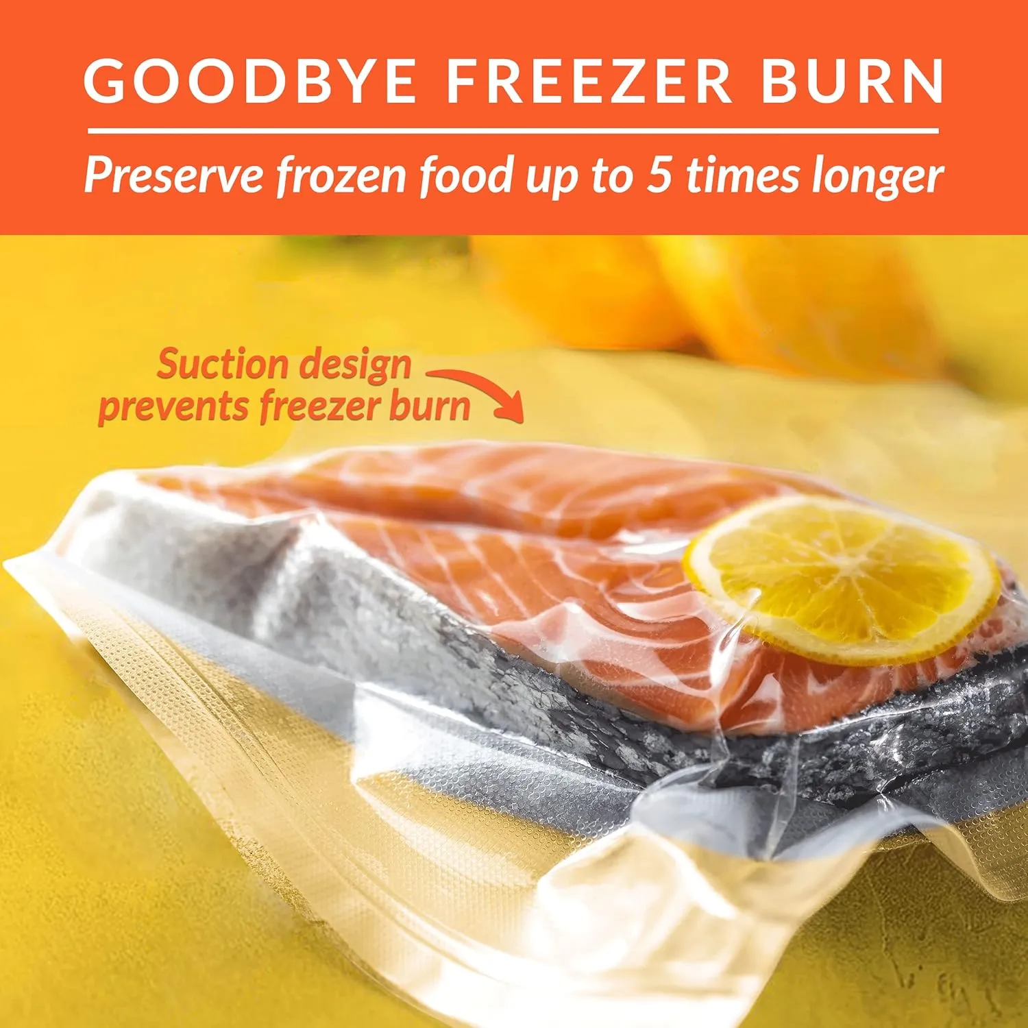 Vacuum Sealer Bags, Set of 2 8"x50' BPA-Free Rolls, Vac Seal for Sous Vide & Meal Prep, Commercial Grade Food Vac Bags