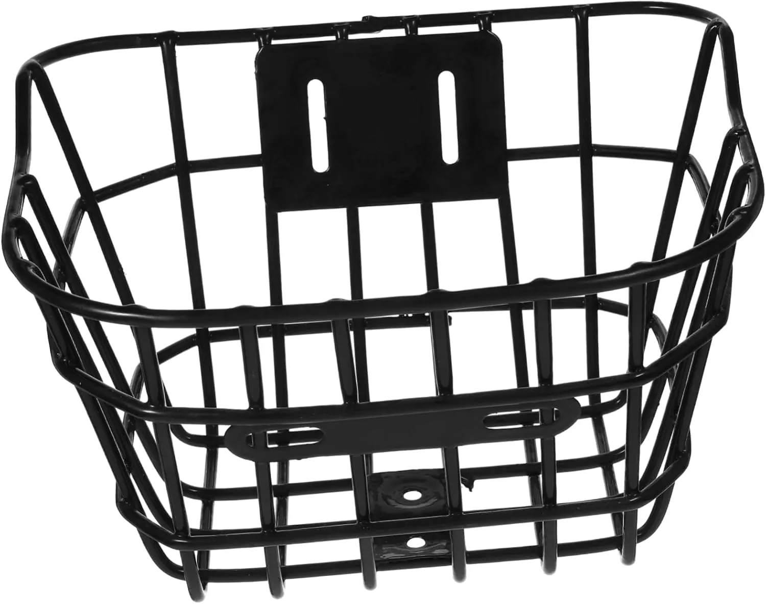 VANZACK Portable Metal Bike Basket Detachable Front Storage Holder Sturdy Design for Easy Installation for Carrying Essentials While Riding
