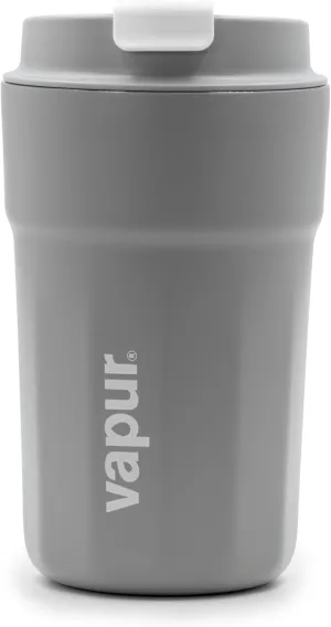 Vapur Flip Top Lid All Purpose Reusable Insulated Tumbler Cup, Keeps Drinks Cold or Hot, Hydration On The Go, Ideal for Traveling, Fits in Cup Holder, 12 Ounce, Graphite Grey, Pack of 1