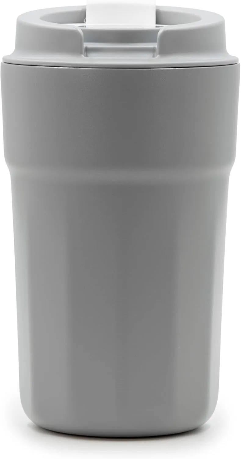 Vapur Flip Top Lid All Purpose Reusable Insulated Tumbler Cup, Keeps Drinks Cold or Hot, Hydration On The Go, Ideal for Traveling, Fits in Cup Holder, 12 Ounce, Graphite Grey, Pack of 1