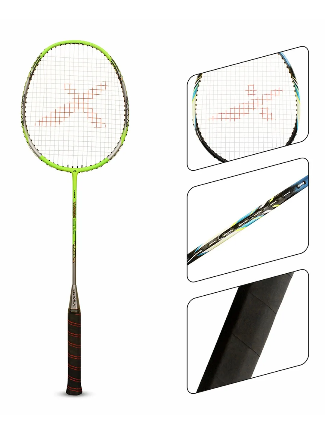 VECTOR X VXB-530 Full Cover Green Strung G1 Badminton Racquet