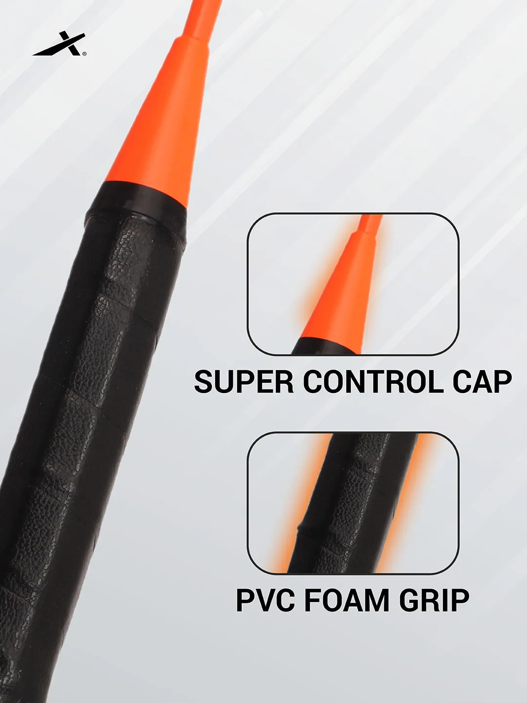 VECTOR X VXB-580 24 inches 2 Racquet & Shuttle Set With Full Cover Orange Strung G4  Badminton Racquet (Pack of 2)