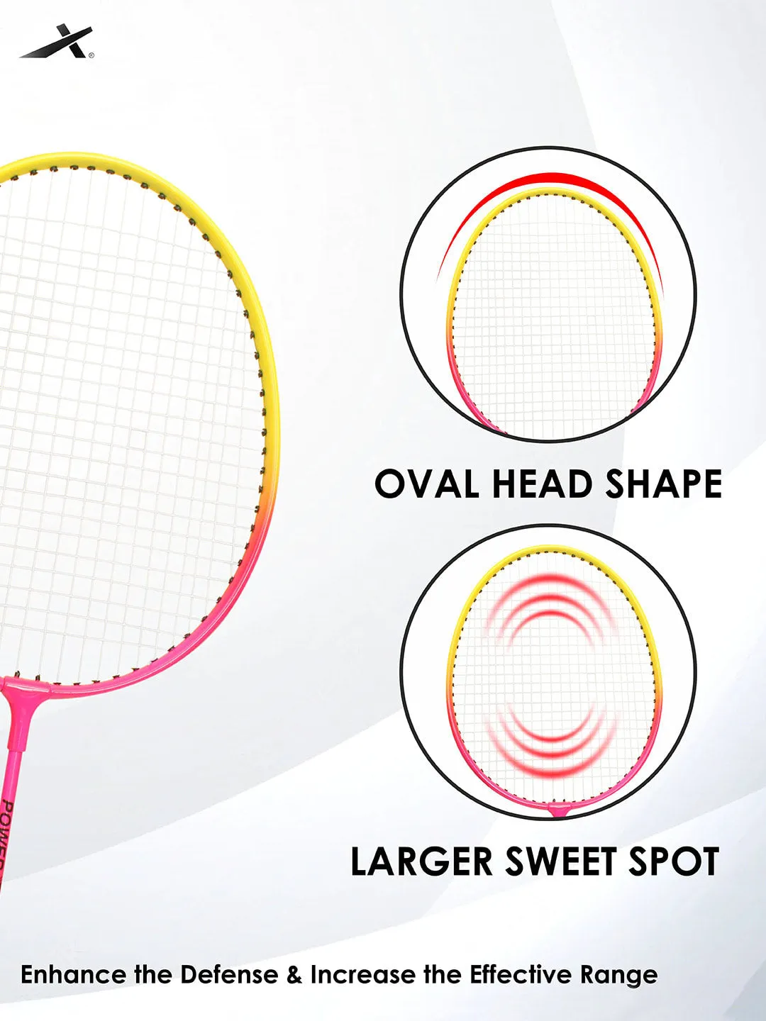 VECTOR X VXB-580 24 inches 2 Racquet & Shuttle Set With Full Cover Pink Strung G4 Badminton Racquet (Pack of 2)