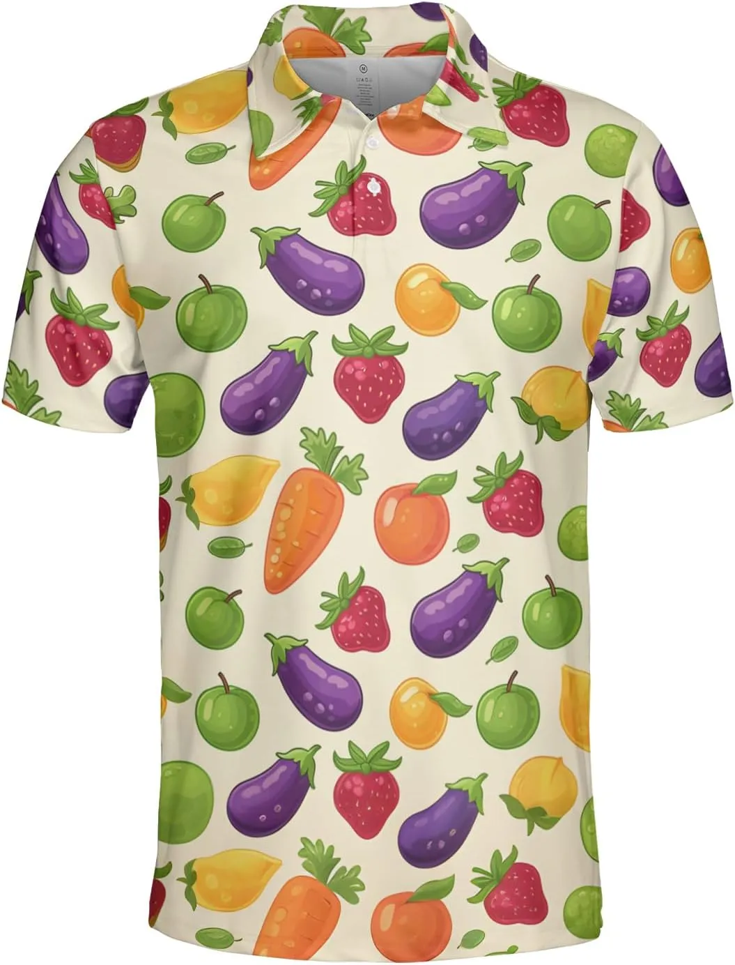 Vegetable Polo Shirts for Men - Vegan Lovers Short Sleeve Regular Fit Polo Shirts for Men Women Series 36