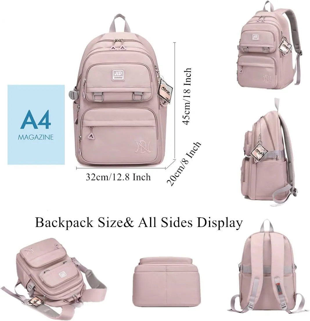 VIDOSCLA Solid Color Kids Girls Backpack Elementary Students Book Bag School Bag for Boys