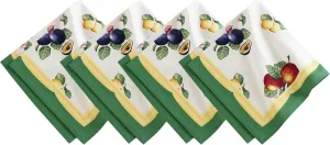 Villeroy & Boch French Garden Cotton Fabric Napkin (Set of 4), 21"x21", Multi, 4 Count