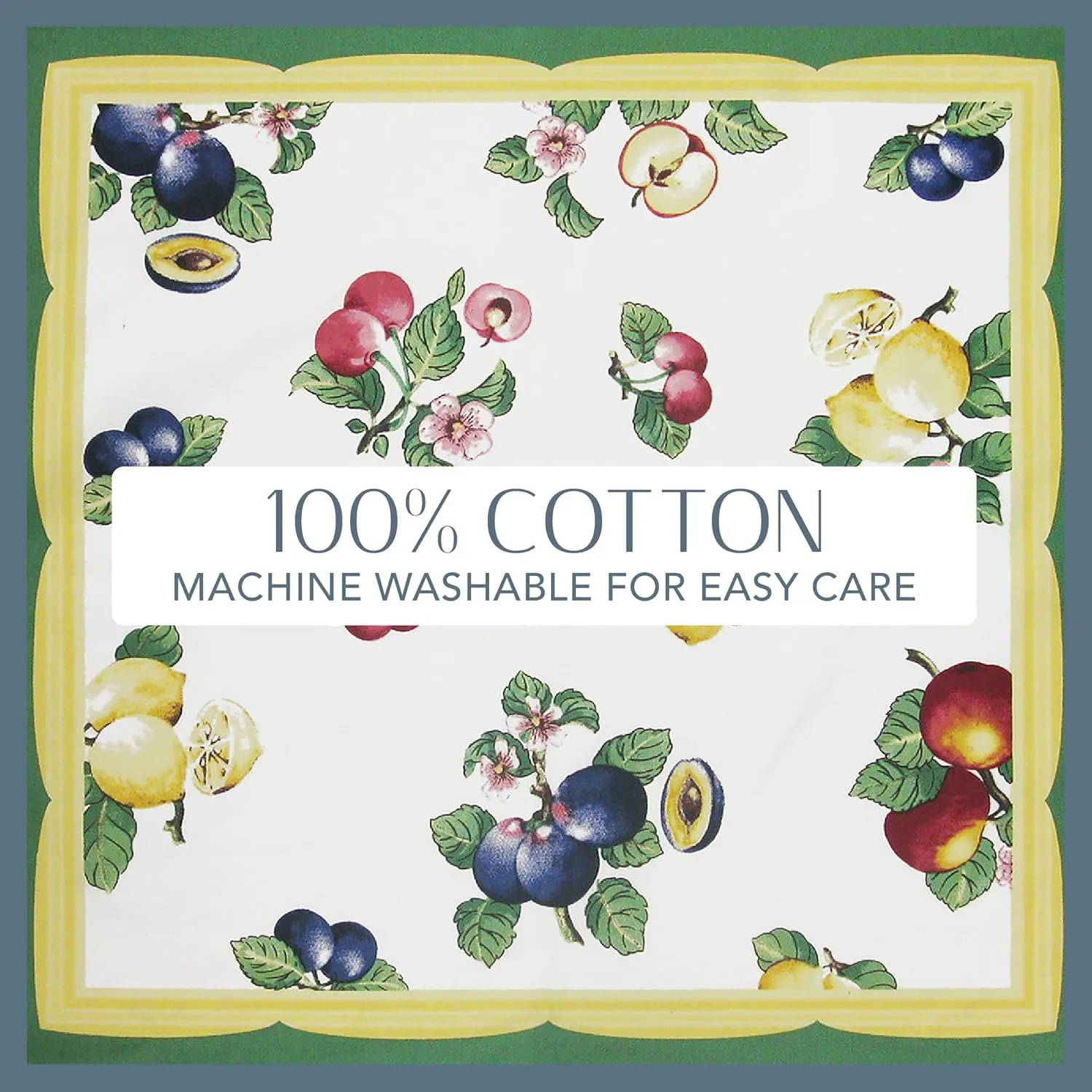 Villeroy & Boch French Garden Cotton Fabric Napkin (Set of 4), 21"x21", Multi, 4 Count