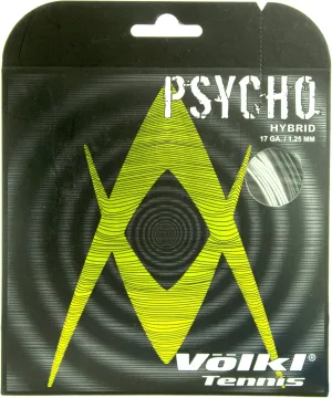 Volkl Psycho Hybrid 16G Tennis String Black and Silver
