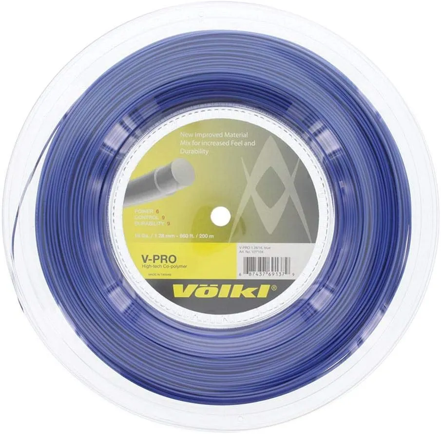Volkl V-Pro | Tennis Racquet String | Durability & Firm Feel | Smooth Co-Polymer String